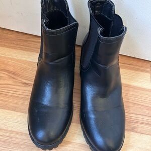 Black Leather Ankle Boots